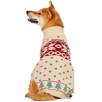 Blueberry Pet Christmas Tree and Snowflakes Dog Sweater
