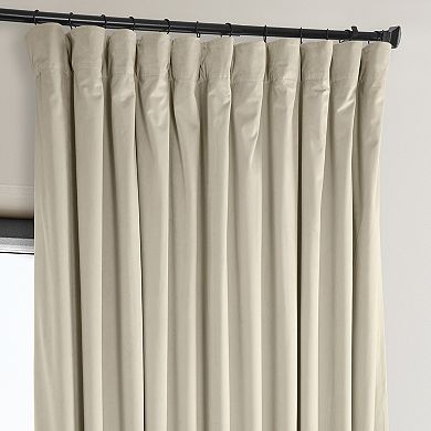 EFF Signature Plush Velvet Extrawide Hotel Blackout Window Curtain