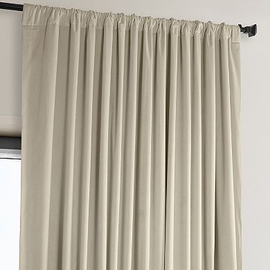 EFF Signature Plush Velvet Extra Wide Hotel Blackout Window Curtain Panel