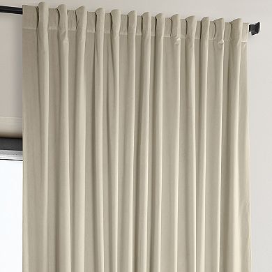 EFF Signature Plush Velvet Extra Wide Hotel Blackout Window Curtain Panel