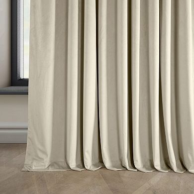 EFF Signature Plush Velvet Extra Wide Hotel Blackout Window Curtain Panel