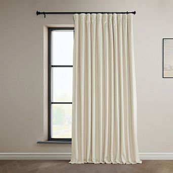 EFF Signature Plush Velvet Extra Wide Hotel Blackout Window Curtain Panel