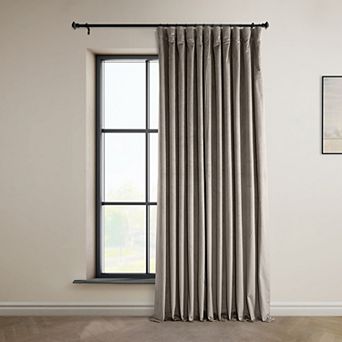 EFF Signature Plush Velvet Extra Wide Hotel Blackout Window Curtain Panel