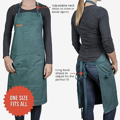 Chef Pomodoro Apron For Men And Women With Pockets - Top Chef Recommended - Grill Apron