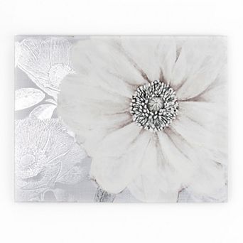 Gray Bloom Canvas Wall Art