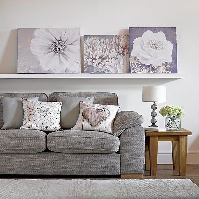 Gray Bloom Canvas Wall Art