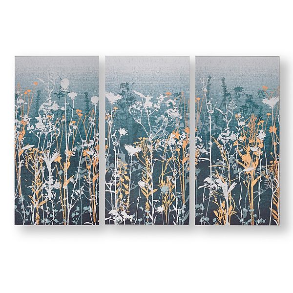 Wildflower Meadow Canvas Wall Art 3piece Set