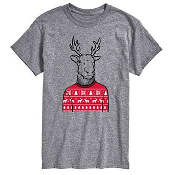 Big & Tall Reindeer Sweater Tee