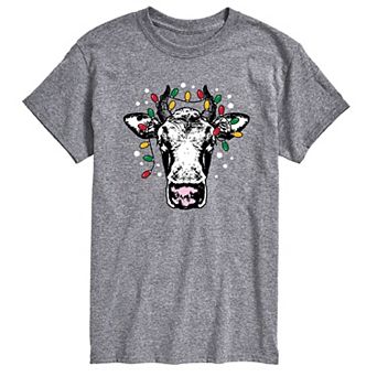 Big & Tall Cow Wrapped In Lights Tee
