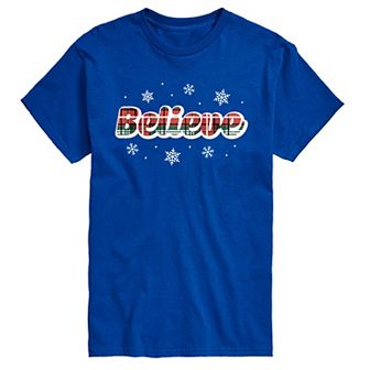 Big & Tall Believe Plaid Tee