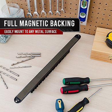 Pd Magnetic Screwdriver Organizer, Tool Tray Holder Rack, Premium Ultra Strong Magnet (black)