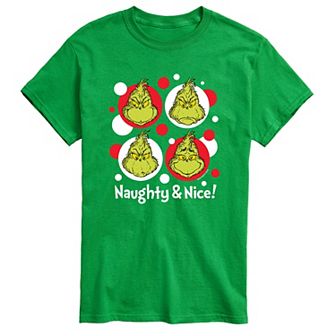 Big & Tall Grinch Naughty And Nice Tee