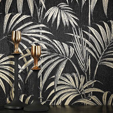 Boutique Honolulu Palm Leaves Removable Wallpaper
