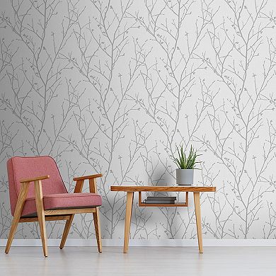 Boutique Evita Sprig Textured Removable Wallpaper