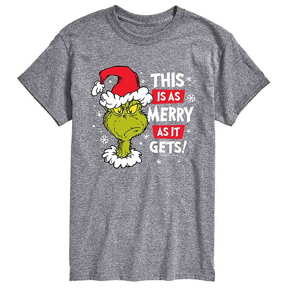 Men's Dr. Seuss Grinch This Is As Merry As It Gets Tee