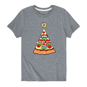 Boys 8-20 TMNT Christmas Pizza Tree Graphic Tee