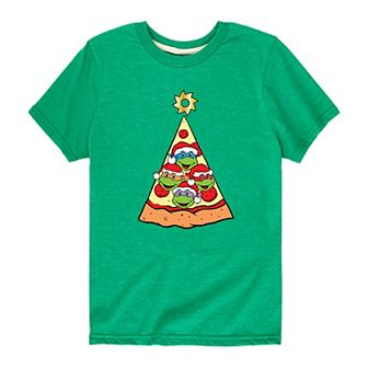 Boys 8-20 TMNT Christmas Pizza Tree Graphic Tee
