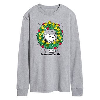 Men's Peanuts Peace On Earth Long Sleeve Tee