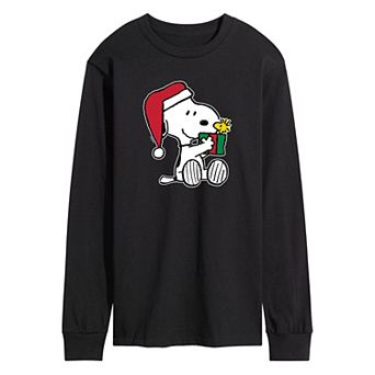 Men's Peanuts Snoopy Woodstock Gift Long Sleeve Tee