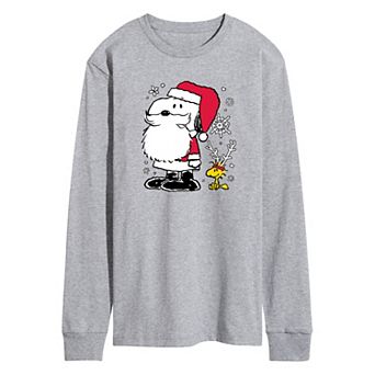Men's Peanuts Snoopy Santa Reindeer Long Sleeve Tee