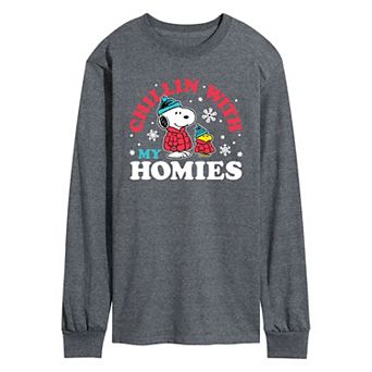 Men's Peanuts Chillin With My Homies Long Sleeve Tee