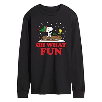 Men's Peanuts Oh What Fun Long Sleeve Tee