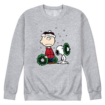 Men's Peanuts Charlie Brown Wreath Sweatshirt