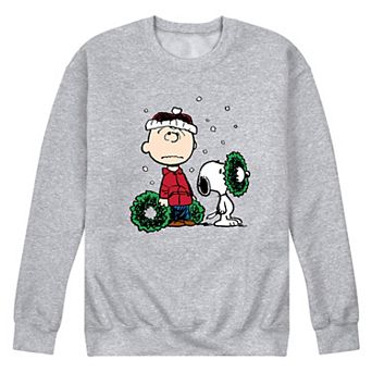 Men's Peanuts Charlie Brown Wreath Sweatshirt
