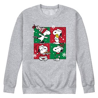 Men's Peanuts Snoopy Christmas Grid Sweatshirt