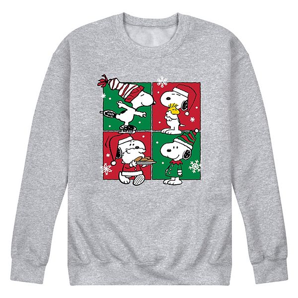 Men's Peanuts Snoopy Christmas Grid Sweatshirt