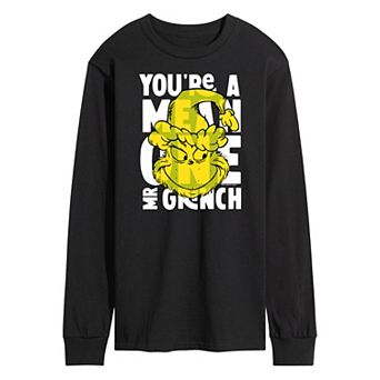 Men's Dr. Seuss Grinch You're A Mean One Long Sleeve Tee