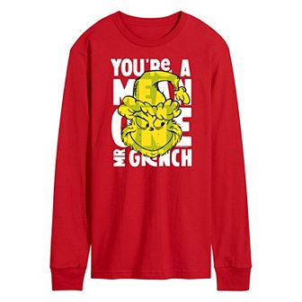 Men's Dr. Seuss Grinch You're A Mean One Long Sleeve Tee