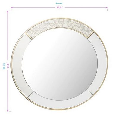 Camden Isle Brooks 31.5 in. x 31.5 in. Casual Round Classic Accent Wall Mirror