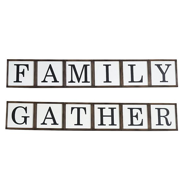 Wall Decorative Reversible Family Gather Sign