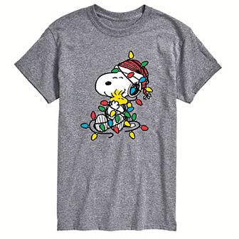 Men's Peanuts Christmas Lights Tee