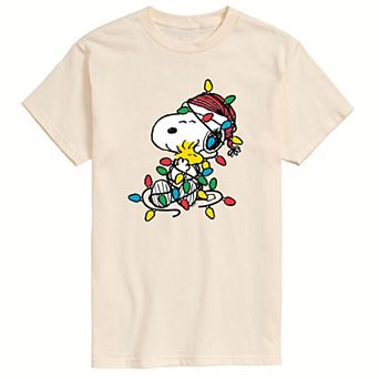 Men's Peanuts Christmas Lights Tee
