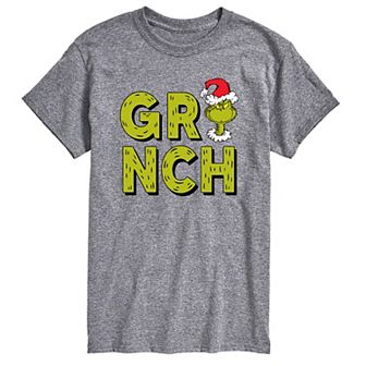 Men's Dr. Seuss Grinch Fur Letters Tee