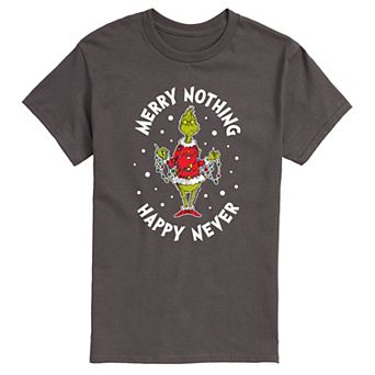 Men's Dr. Seuss Grinch Merry Nothing Happy Never Tee