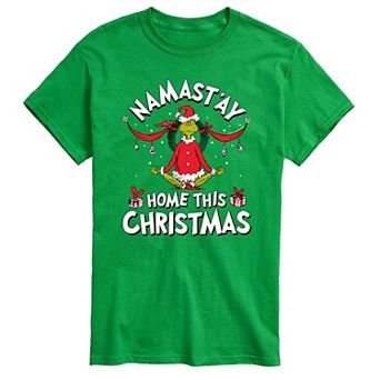 Men's Dr. Seuss Grinch Namast'ay Home This Christmas Tee