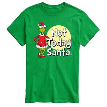 Men's Dr. Seuss Grinch Not Today Santa Tee