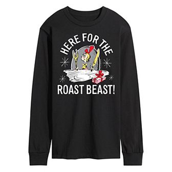 Men's Dr. Seuss Grinch Here For The Roast Beast Long Sleeve Tee