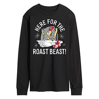 Men's Dr. Seuss Grinch Here For The Roast Beast Long Sleeve Tee