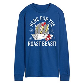 Men's Dr. Seuss Grinch Here For The Roast Beast Long Sleeve Tee