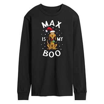 Men's Dr. Seuss Grinch Max Is My Boo Long Sleeve Tee