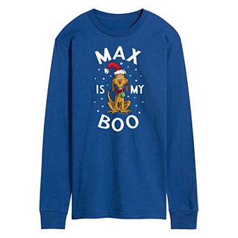 Men's Dr. Seuss Grinch Max Is My Boo Long Sleeve Tee