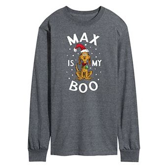Men's Dr. Seuss Grinch Max Is My Boo Long Sleeve Tee