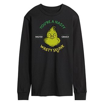 Men's Dr. Seuss Grinch Nasty Wasty Skunk Long Sleeve Tee