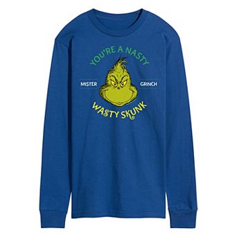 Men's Dr. Seuss Grinch Nasty Wasty Skunk Long Sleeve Tee