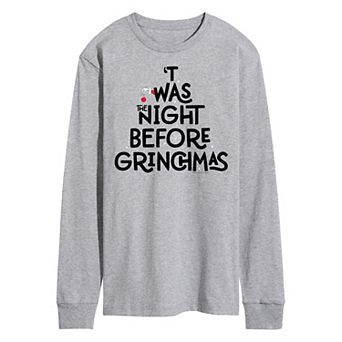 Men's Dr. Seuss Grinch Night Before Grinchmas Long Sleeve Tee