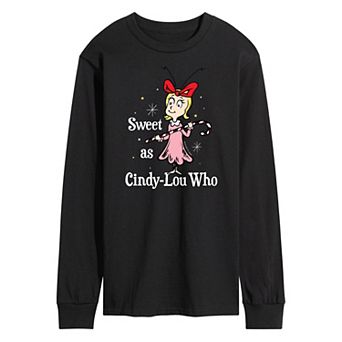 Men's Dr. Seuss Grinch Sweet As Cindy Lou Who Long Sleeve Tee